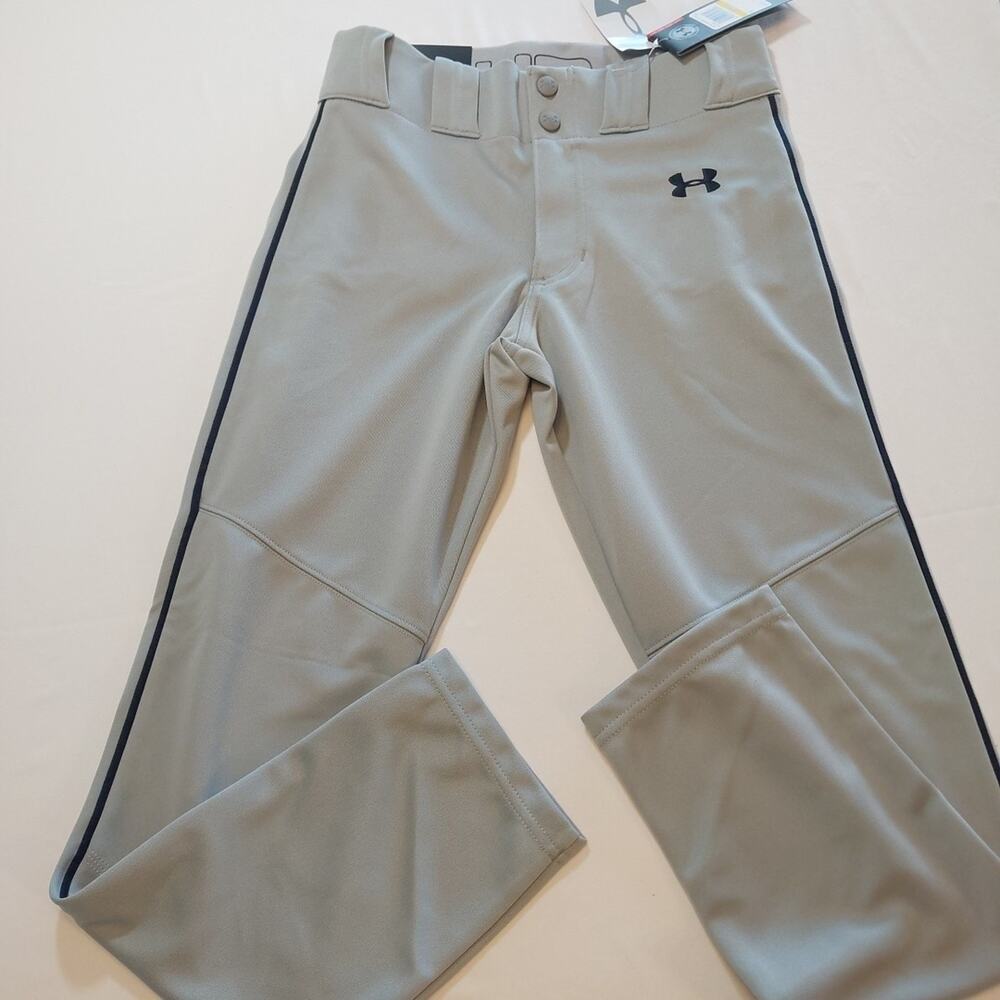 Under Armour Softball Baseball Pants Youth Size Medium‎ YMD HeatGear Grey NWT